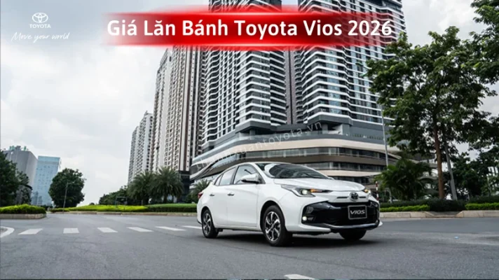 Xe Vios 2026 màu trắng sang trọng trưng bày tại showroom Toyota Thanh Xuân Hà Nội