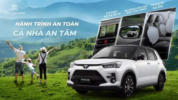 Tổng thể thiết kế nhỏ gọn và giá xe toyota raize lăn bánh mới nhất kèm ưu đãi