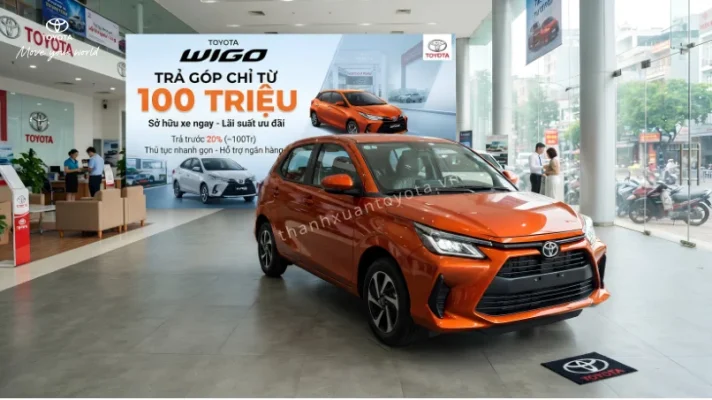 Tổng thể thiết kế nhỏ gọn và gia xe toyota wigo trả góp chỉ từ 100 triệu giao ngay